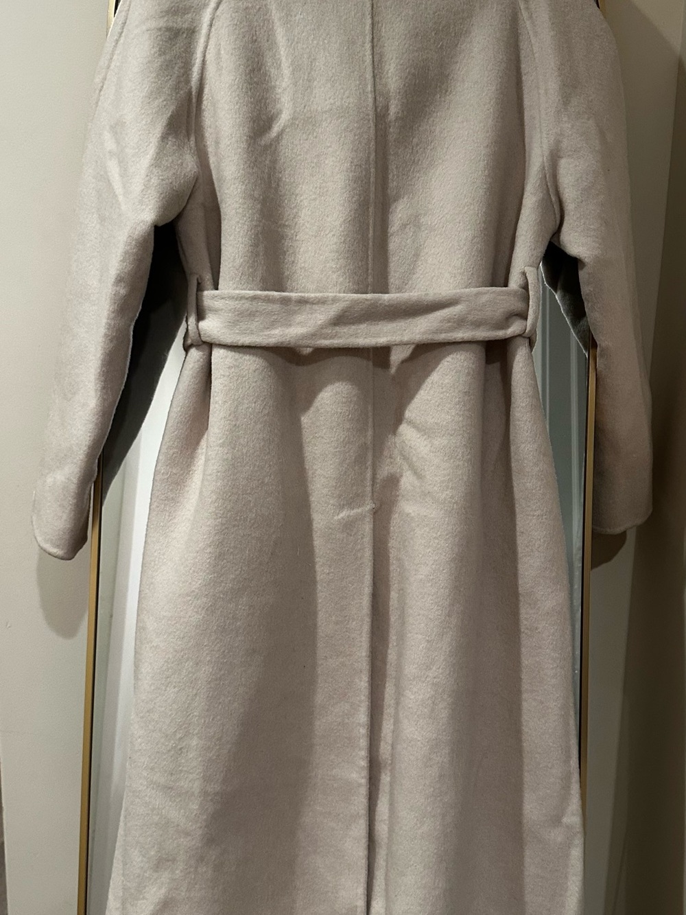 Wool Wrap Coat - Cream Beige - Picture 5 of 6